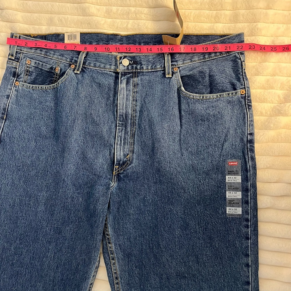 Levi's Relaxed Fit Blue Jeans big and tall new with tags 44/32 -#8 - Picture 7 of 7
